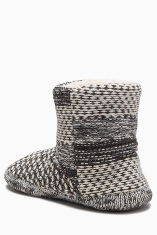 Grey Knitted Boots